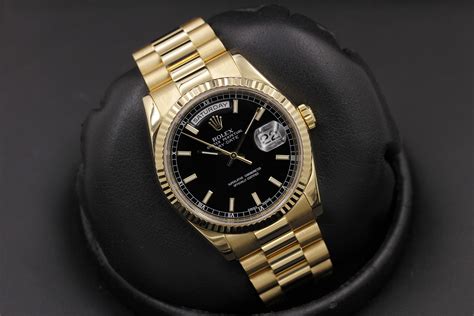 rolex day date black face|rolex day date black dial.